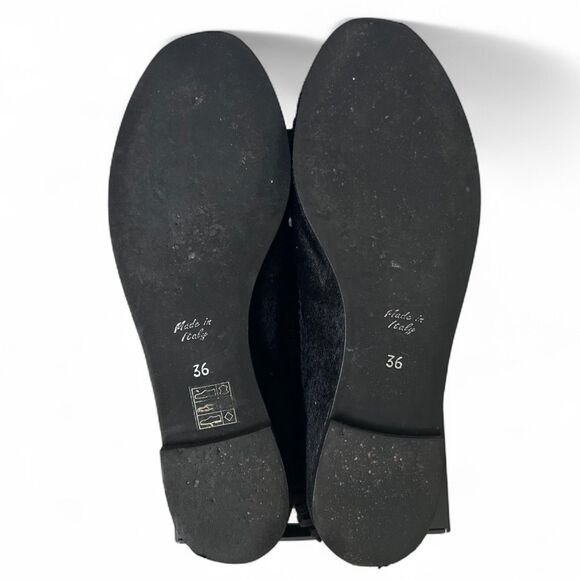 Jenni Kayne Black Suede Fringe Ankle Boots Women’s 36 US 6 Lace Up Made in Italy - Picture 7 of 9